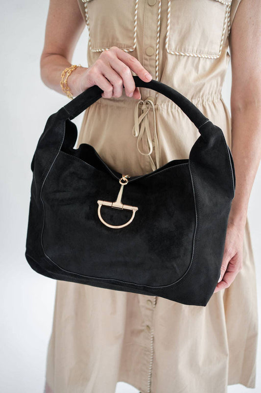 Blair Shoulder Hobo, Faux Suede