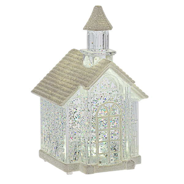 Lighted LED Church Mini Shimmer