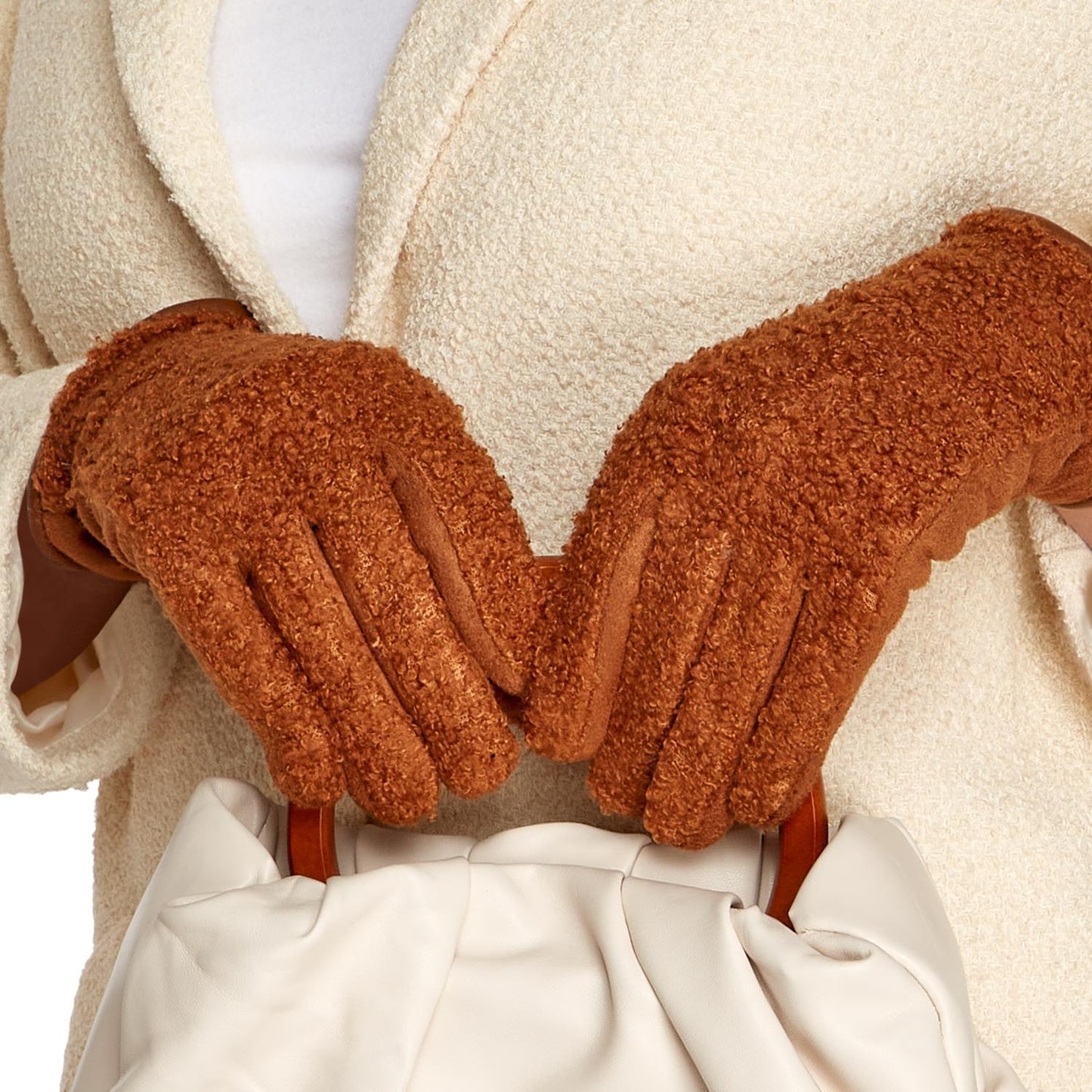 Sherpa Gloves with Touchscreen Fingertip and Plush Lining