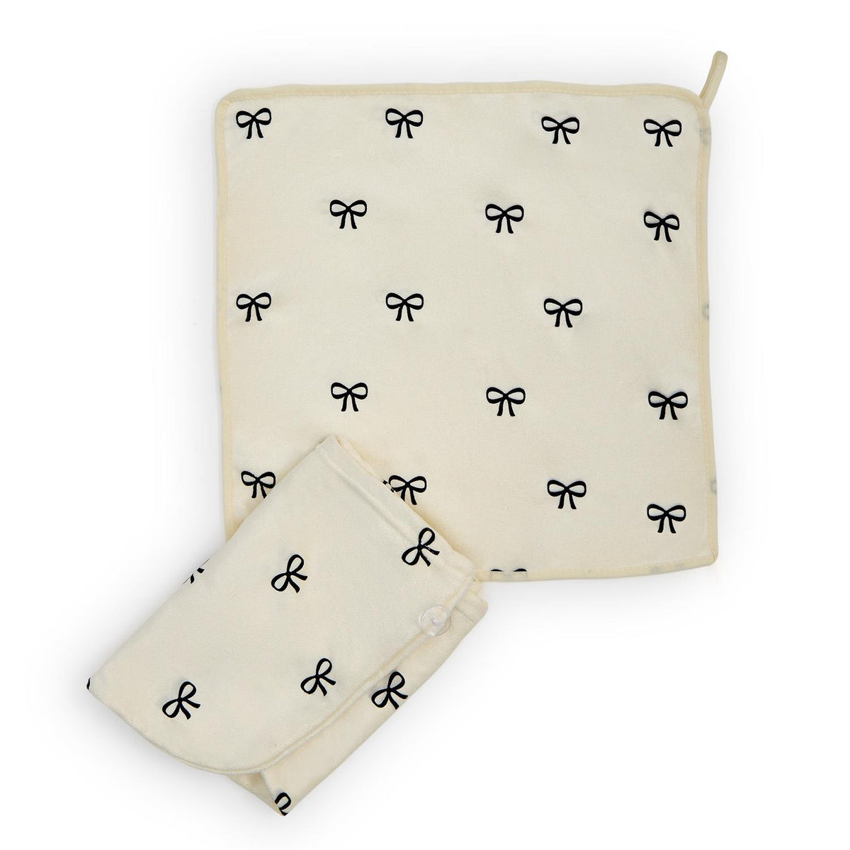 Noir Coquette Terry Cloth Hair Towel Wrap and Face Towel Set