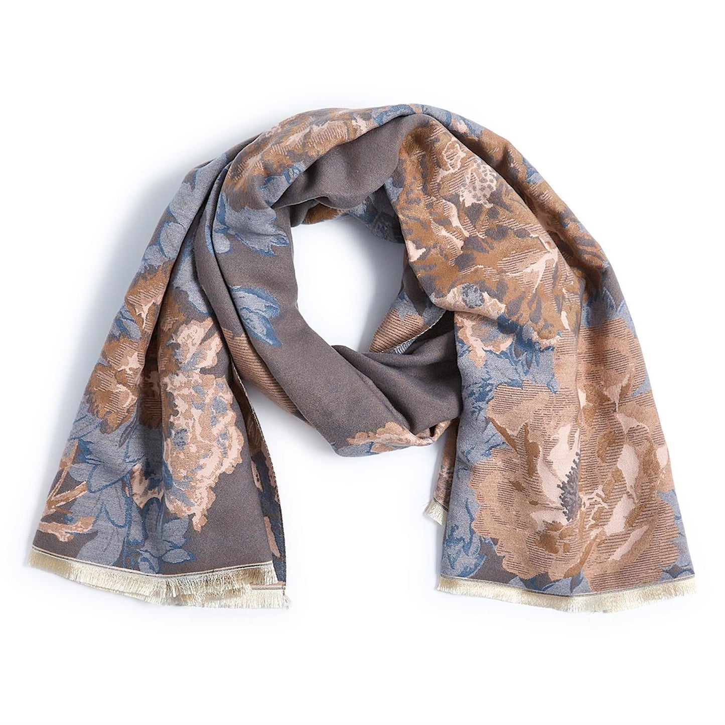 Studio Floral Motif Double Sided Softer than Cashmere Shawl