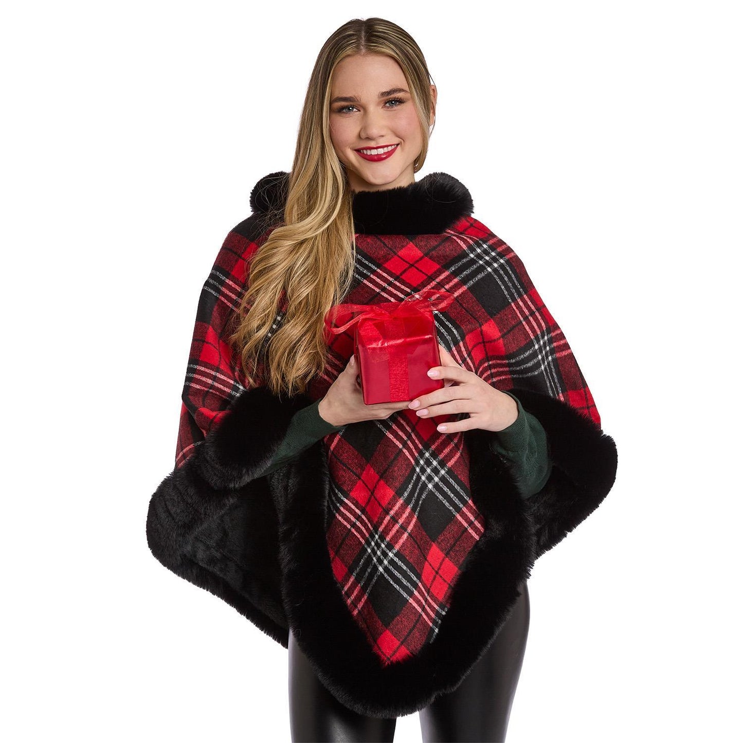 Plaid Poncho