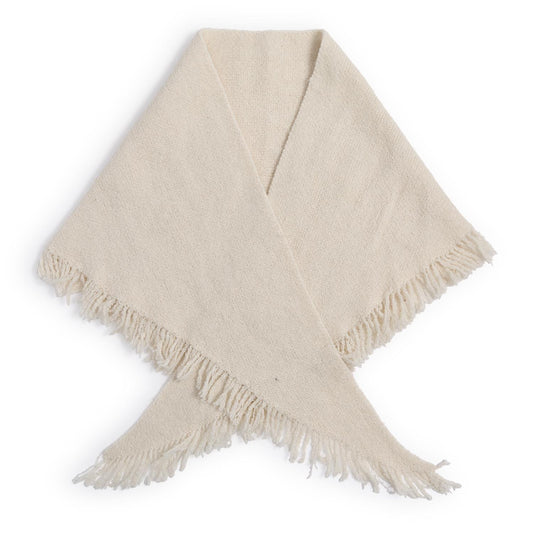 Effortless Soft Wool Blend Triangle Shawl with Fringe Trim (*Two Colors*)