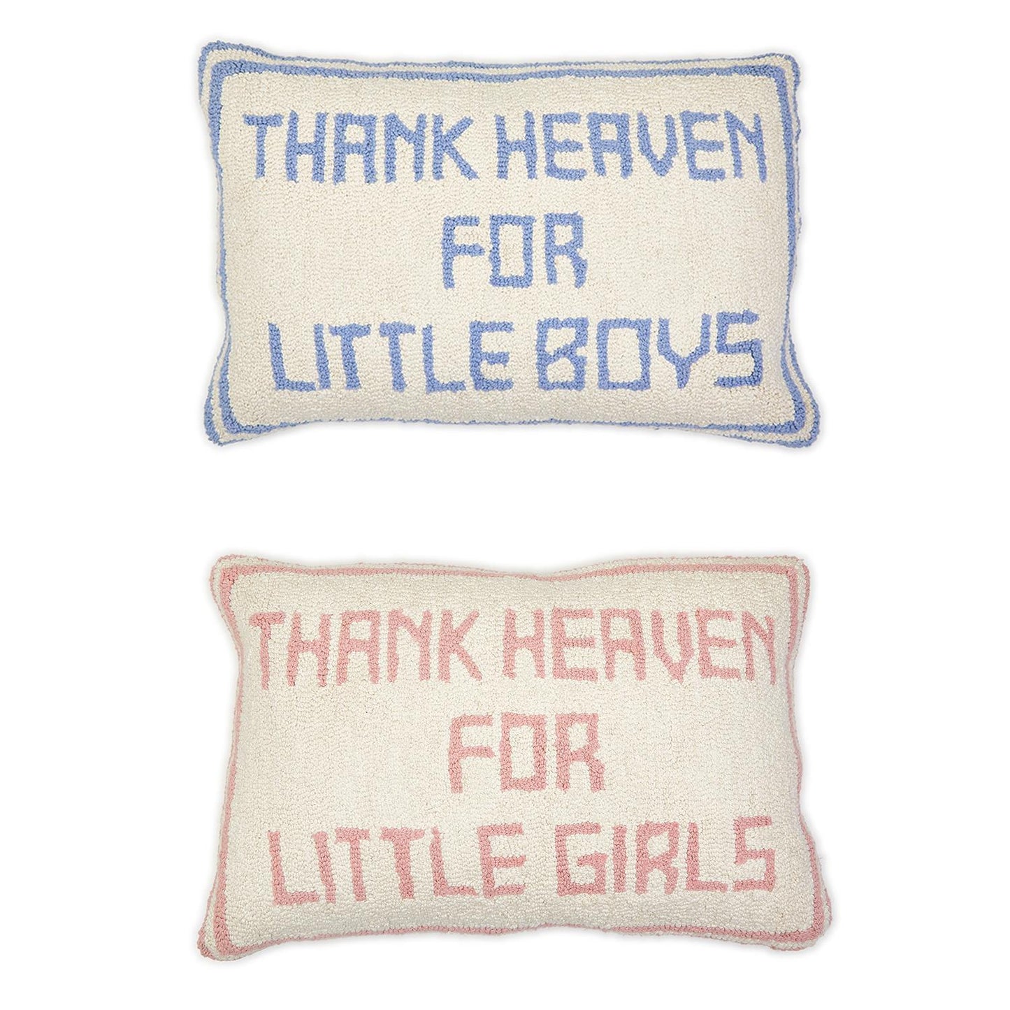 Thank Heaven Punch Embroidery Decorative Throw Pillow (*Two Styles*)