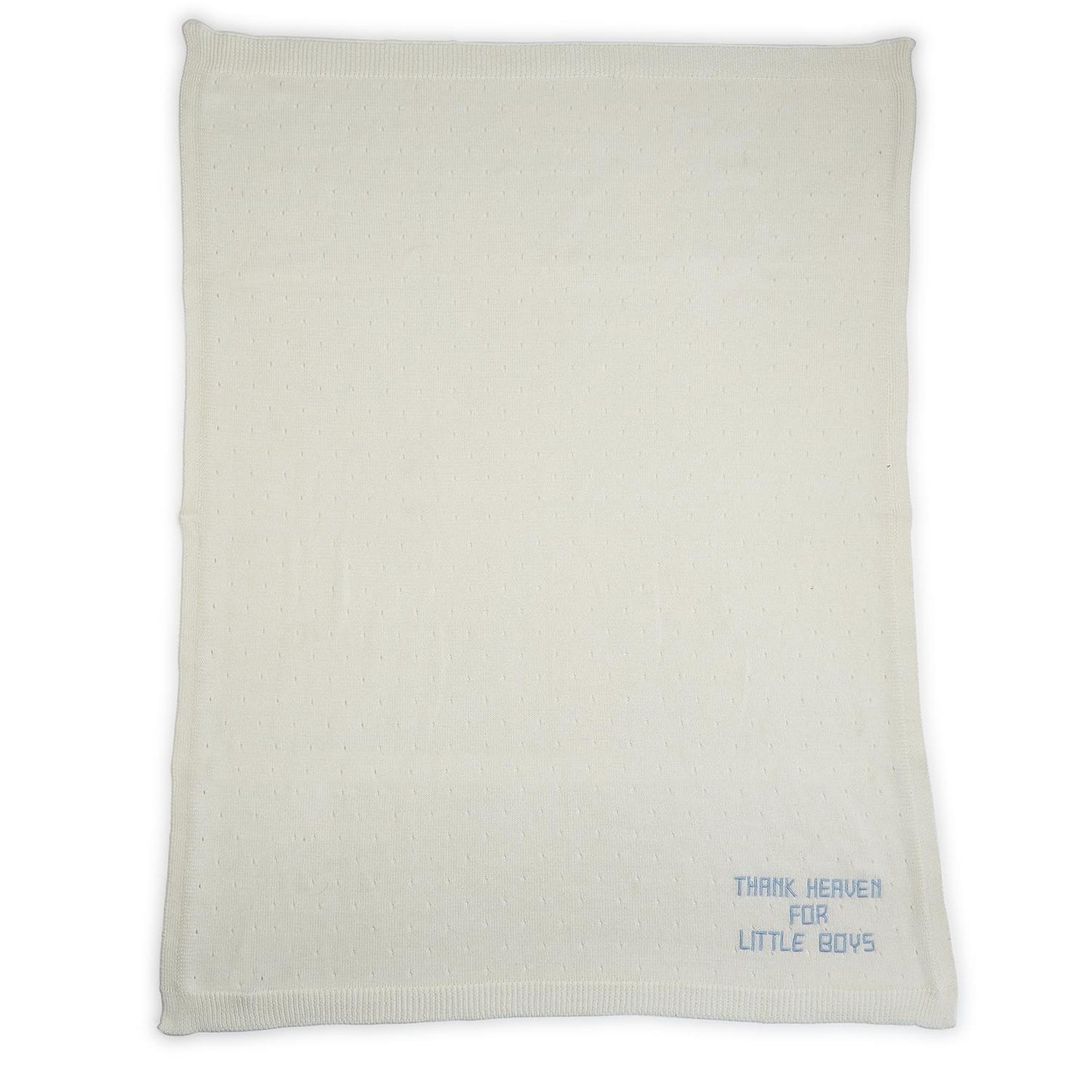 Thank Heaven 30" x 40" Soft Knit Blanket with Embroidery (*Two Colors*)