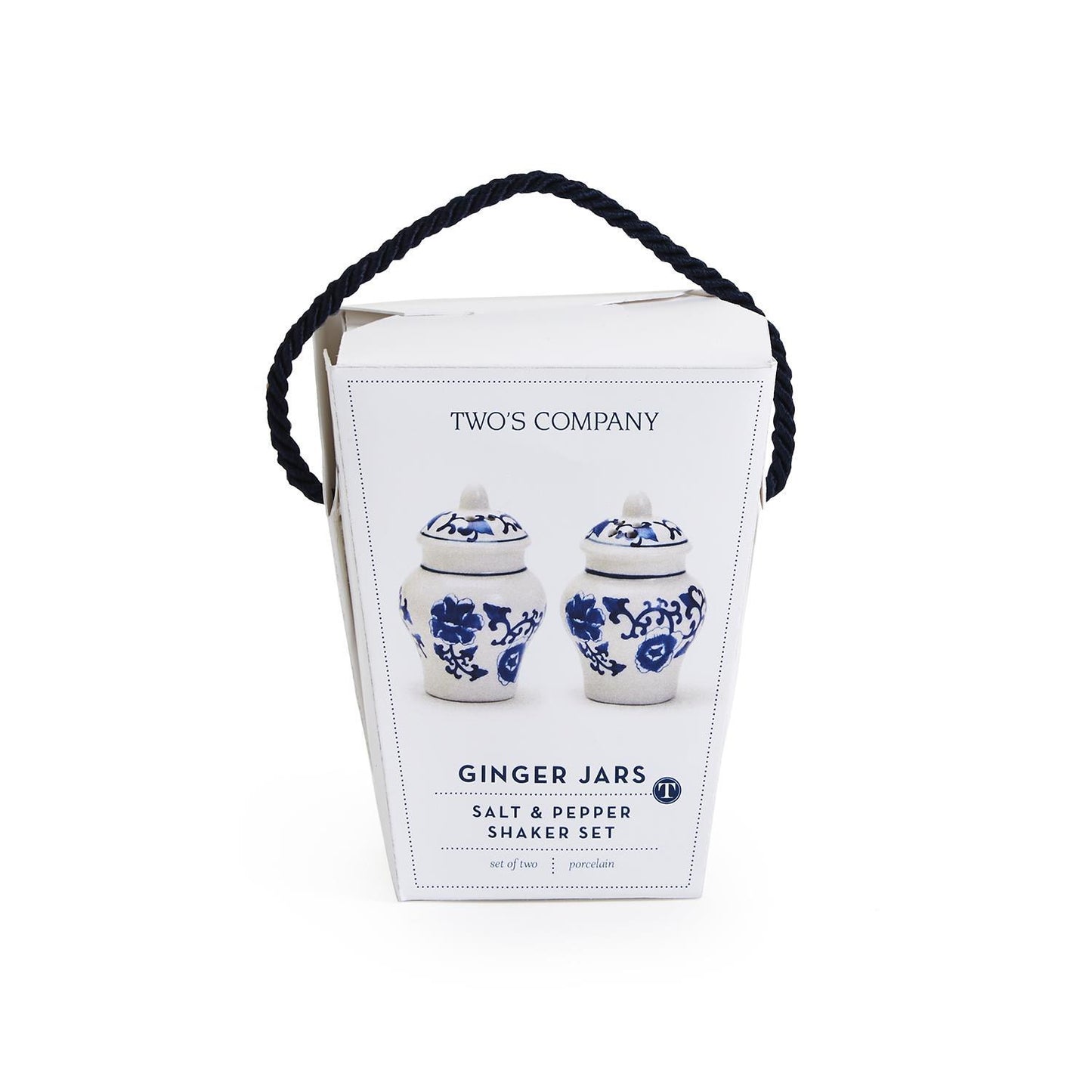 Blue and White Chinoiserie Mini Ginger Jar Salt and Pepper Shaker Set