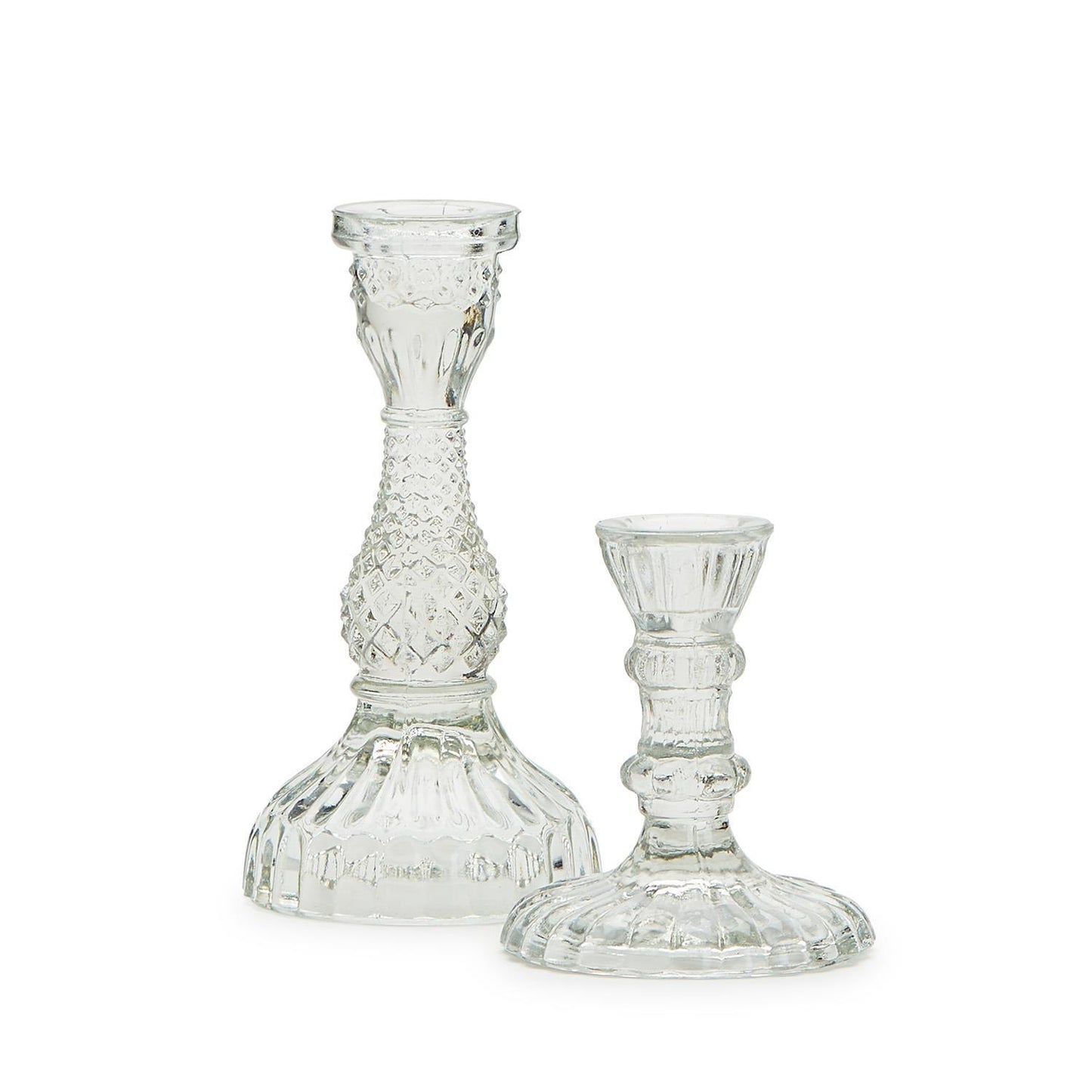 Casa Verde Clear Glass Candlestick