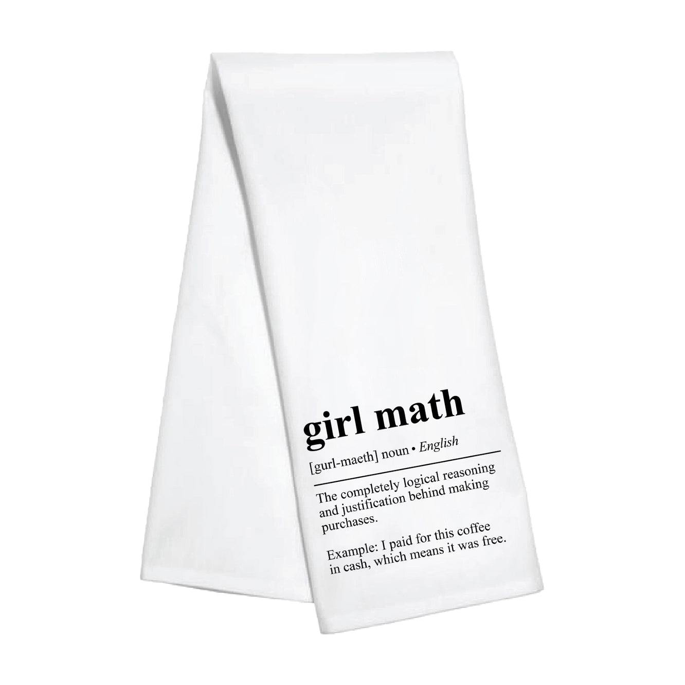 Girl Math Scalloped Guest Towel