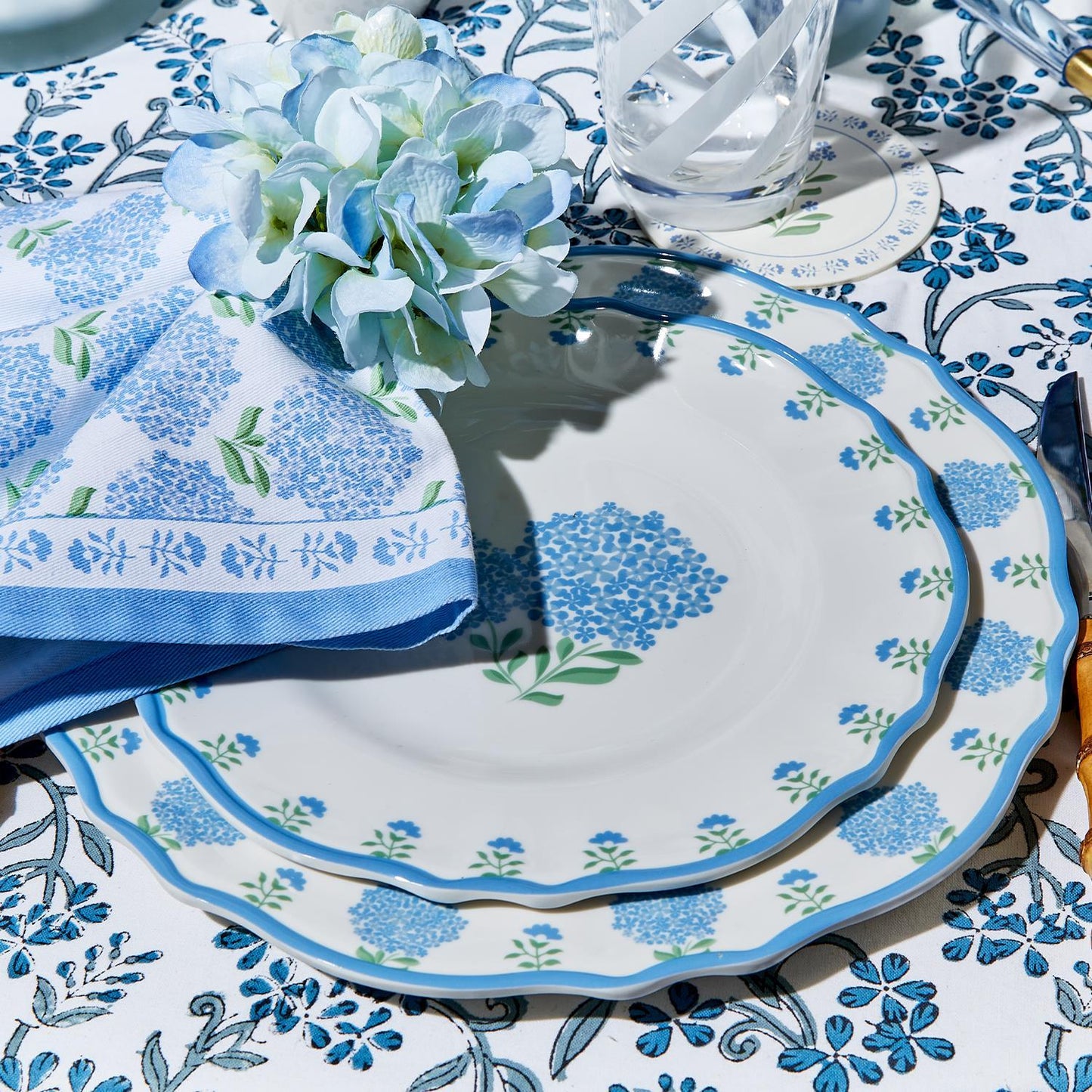 Hydrangea Melamine Salad / Dessert Plate