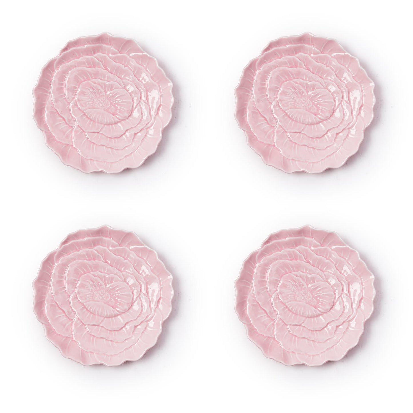 Pink Flower Tidbit Dish