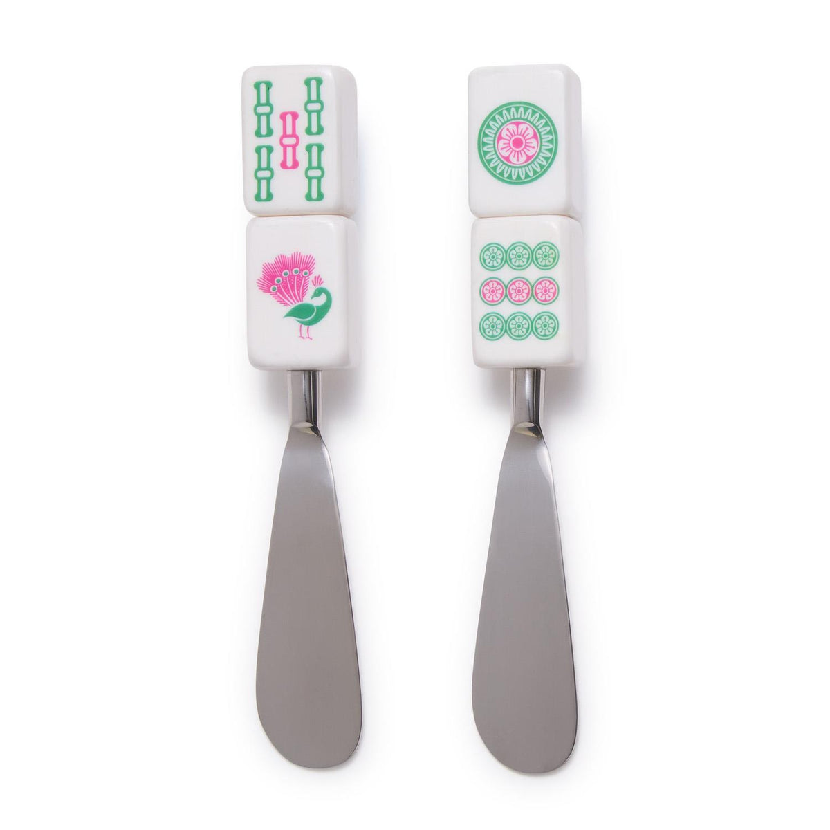 Mahjong tile spreaders styled with cheese and crackers