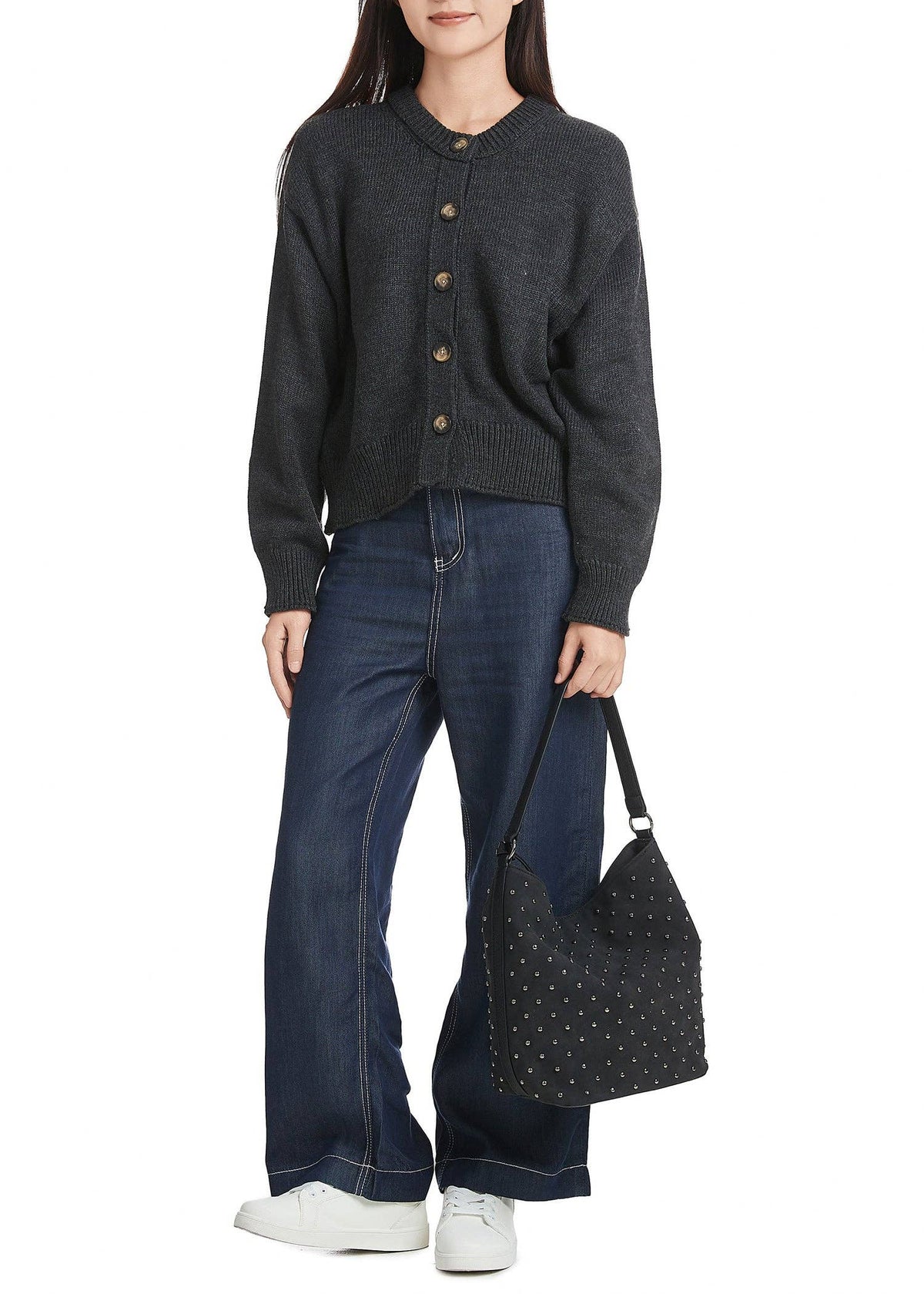 Celine Black Suede Shoulder Bag
