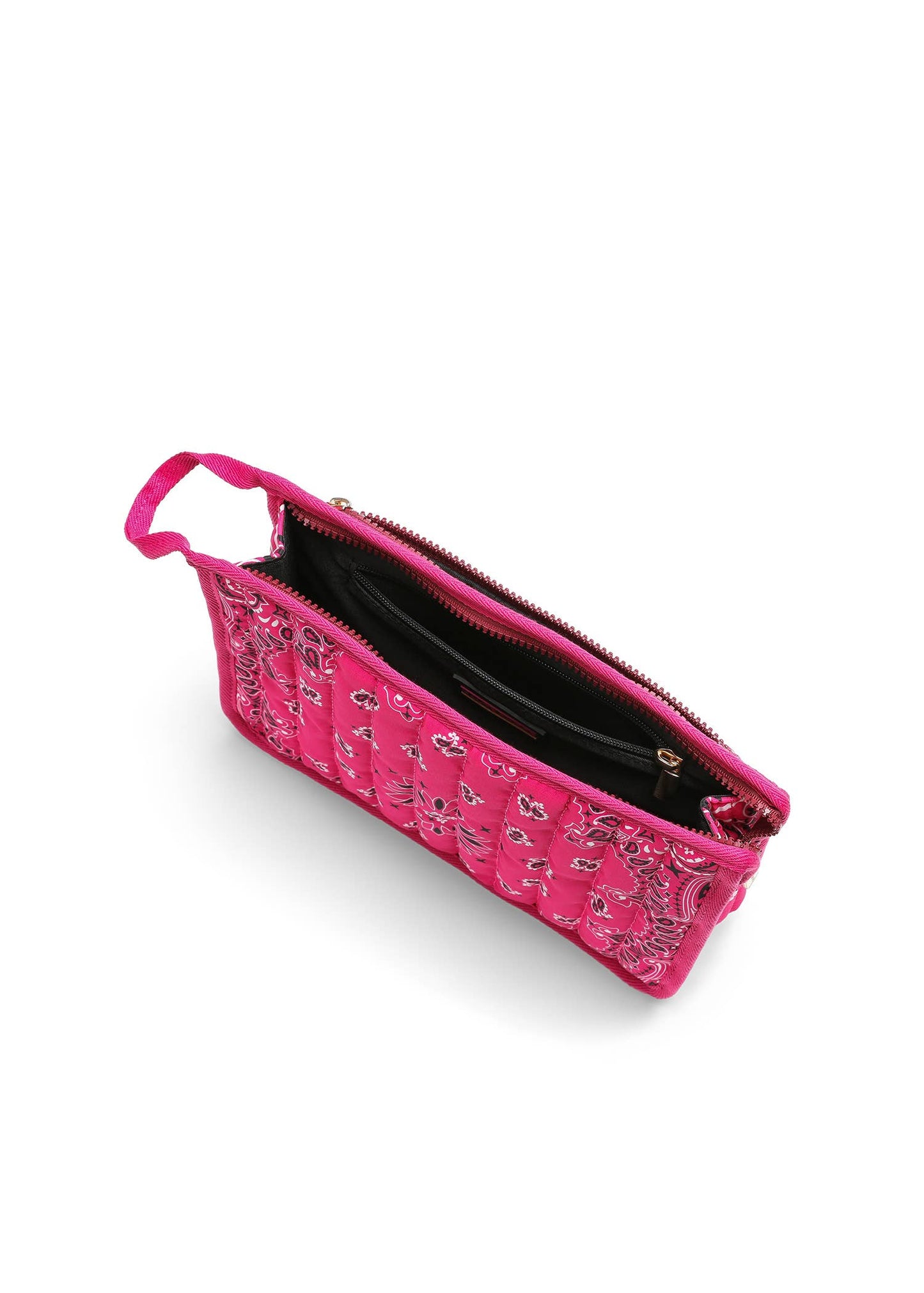 Beau Hot Pink Bandana Print Pouch