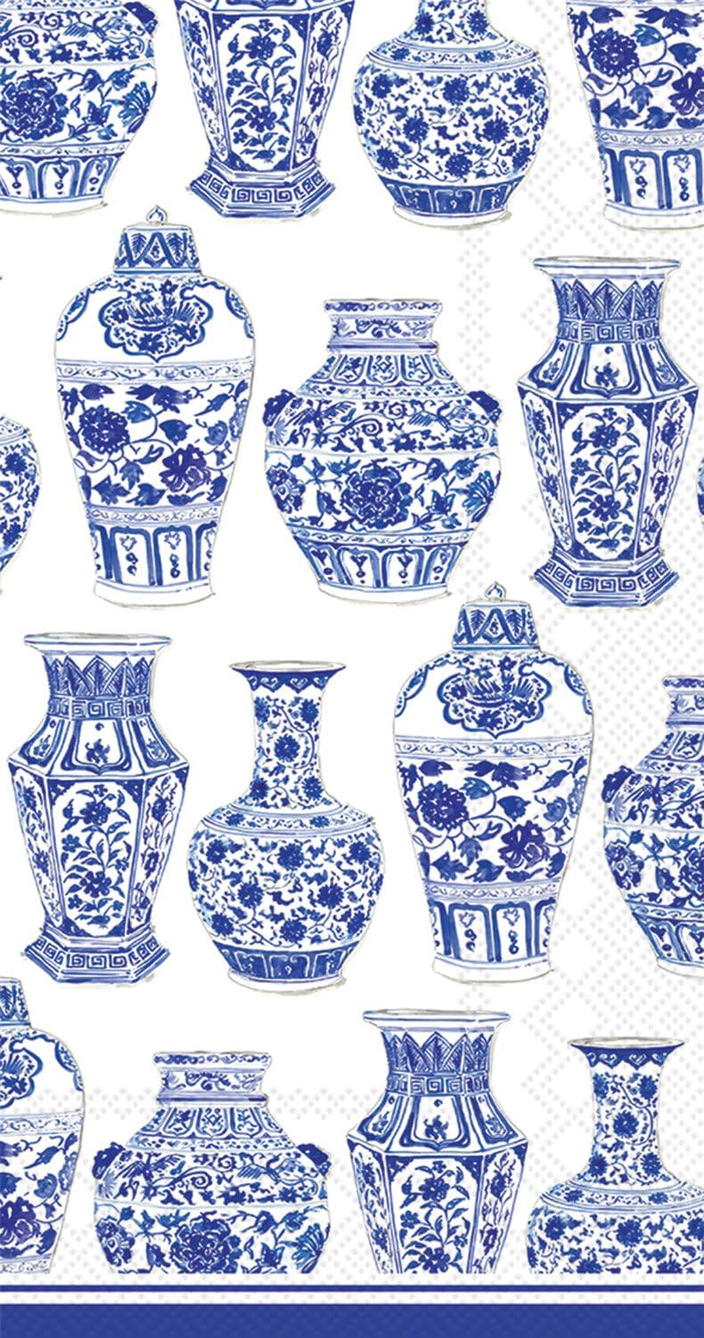 Blue And White Urns Guest Towel