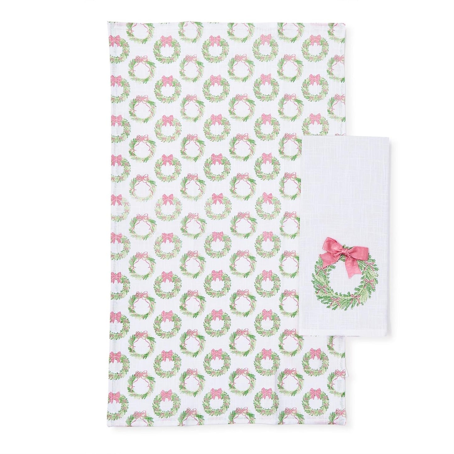 Bow-tiful Dish Towels with Satin Bow Accent, Set of 2 (*2 Designs*)