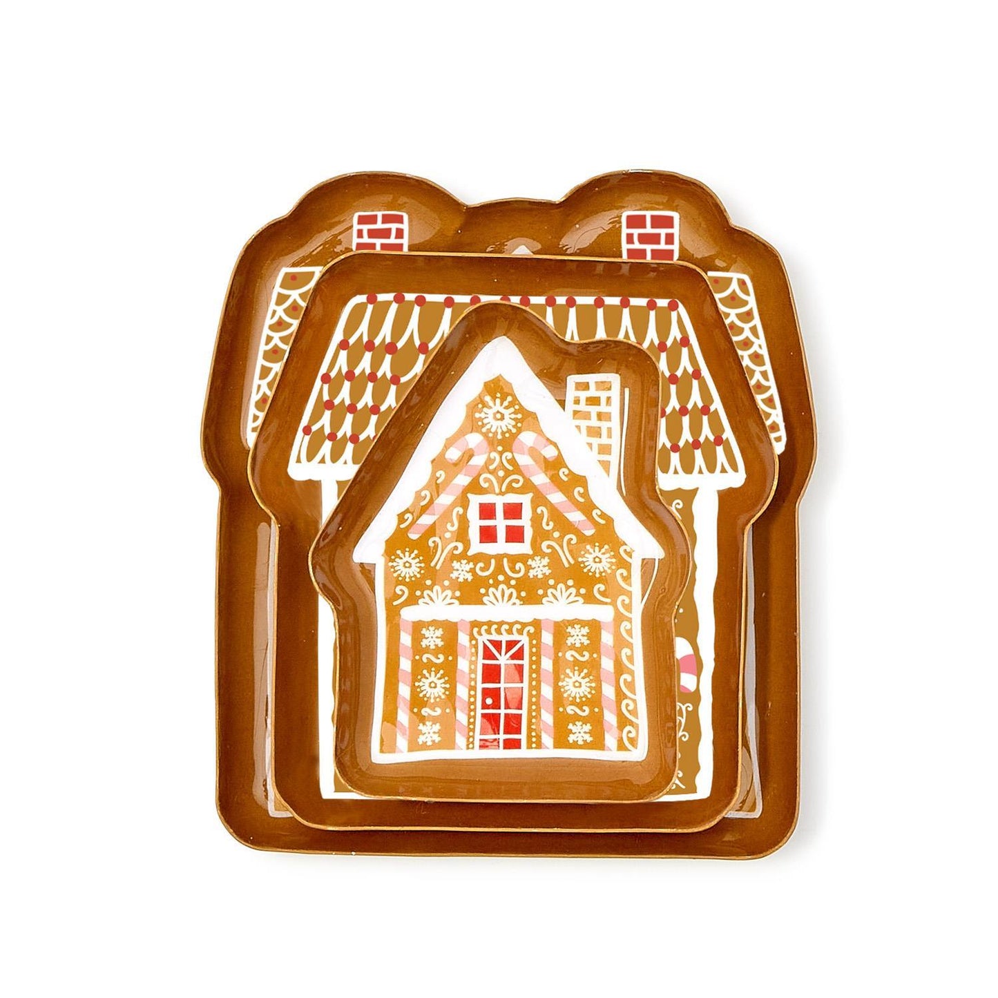 Enamel Holiday Gingerbread House Plates (*3 Sizes*)
