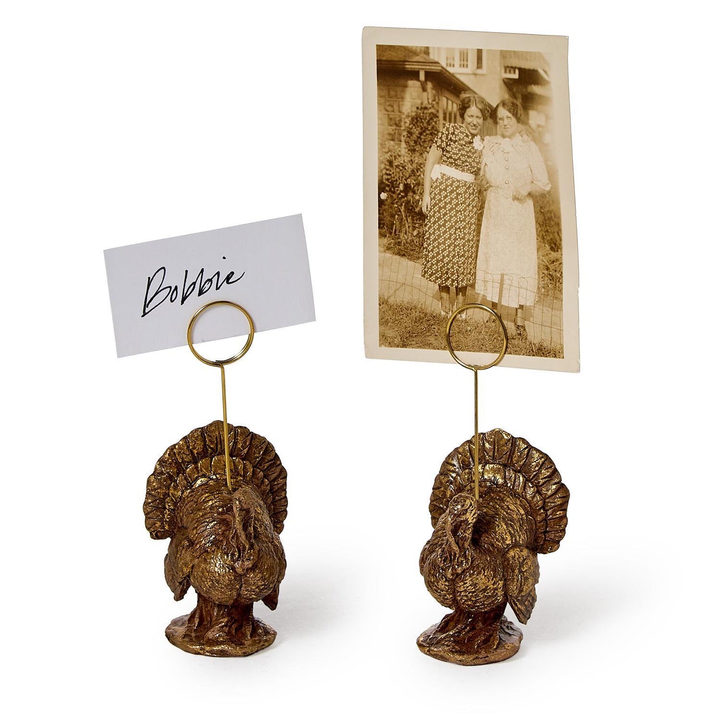 Golden Turkey Place Card / Photo Holder