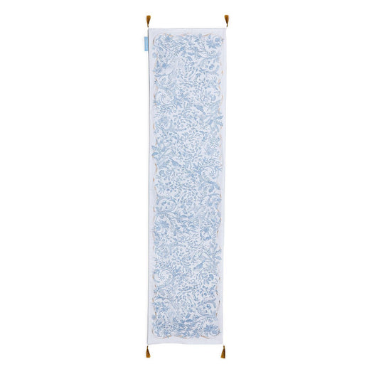 Gilded Cottage Double Sided Table Runner with Gold Tassel Accent