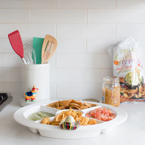 Pinstripes Melamine Divided Dish (UPDATED)