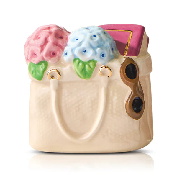 Tote-ally Cute (Hydrangea in Tote) Ceramic Mini