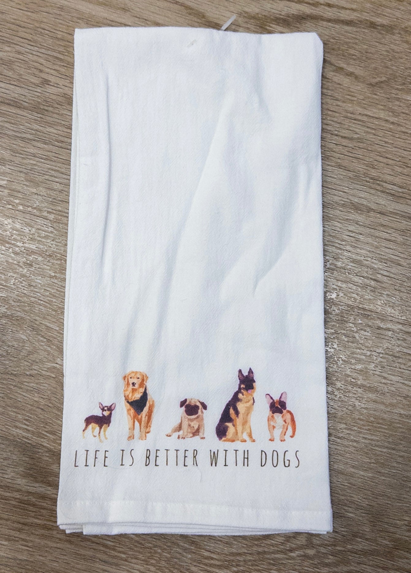 Life is Better with Dogs Tea Towel