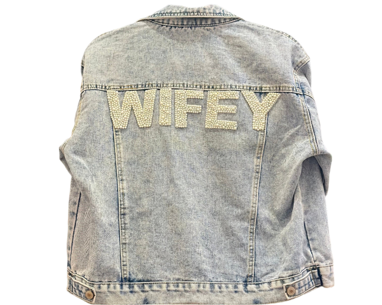Pearl Wifey Denim Jacket, Size M