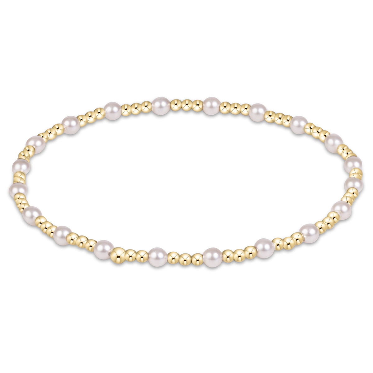 enewton Sincerity Pearl 3mm Beaded Bracelet shown flat on a plain white background