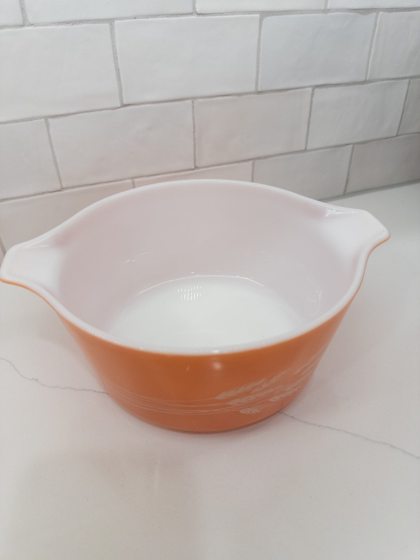 Vintage Pyrex 474 Autumn Harvest Wheat Cinderella Casserole Dish