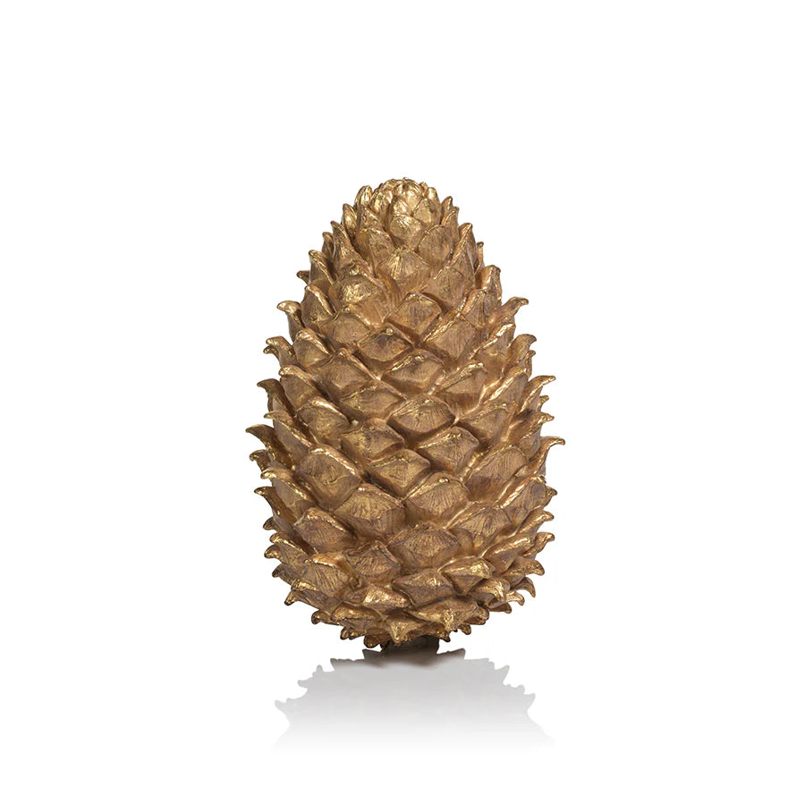 Golden Decorative Pine Cone Ornament