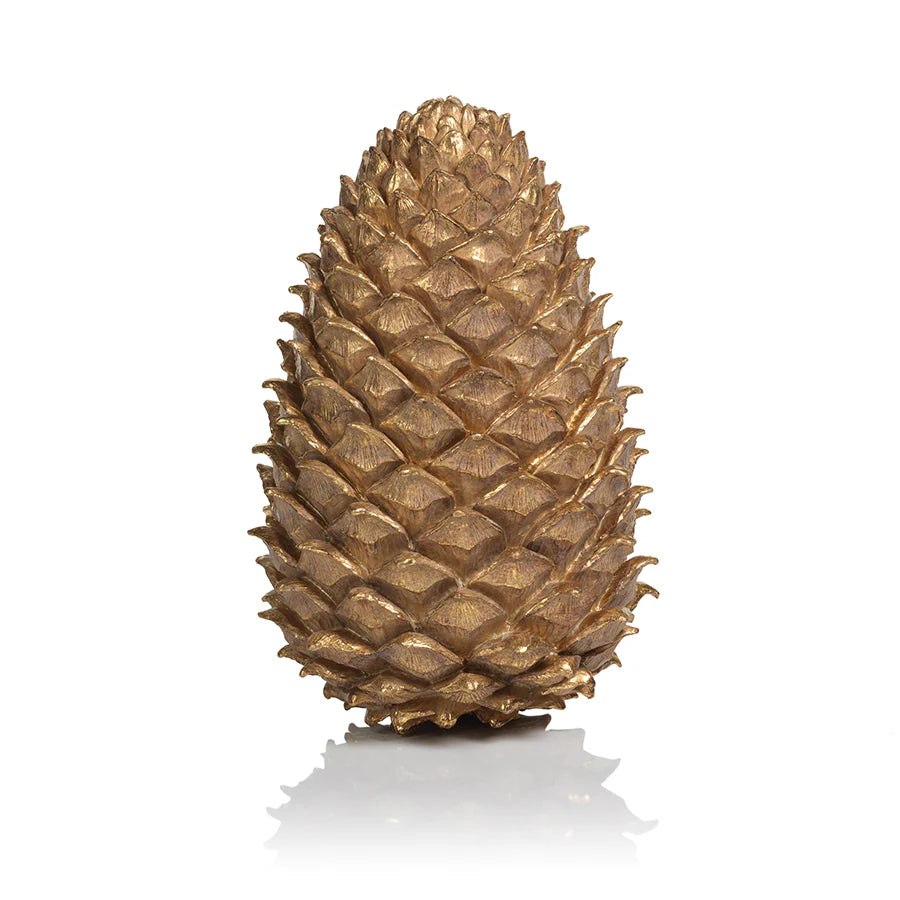 Golden Decorative Pine Cone Ornament