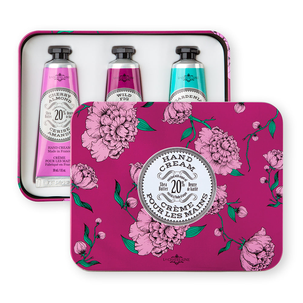 La Chatelaine Eggplant Hand Cream Trio