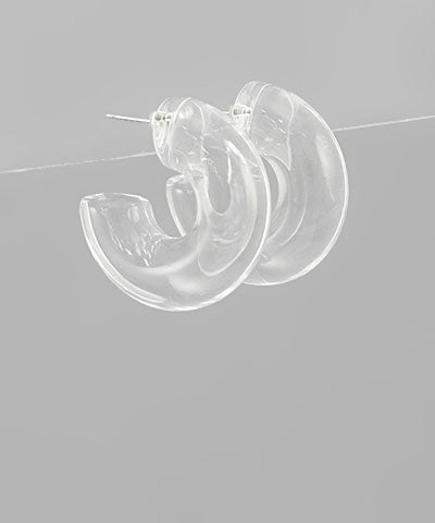 Chunky Clear Resin Hoops