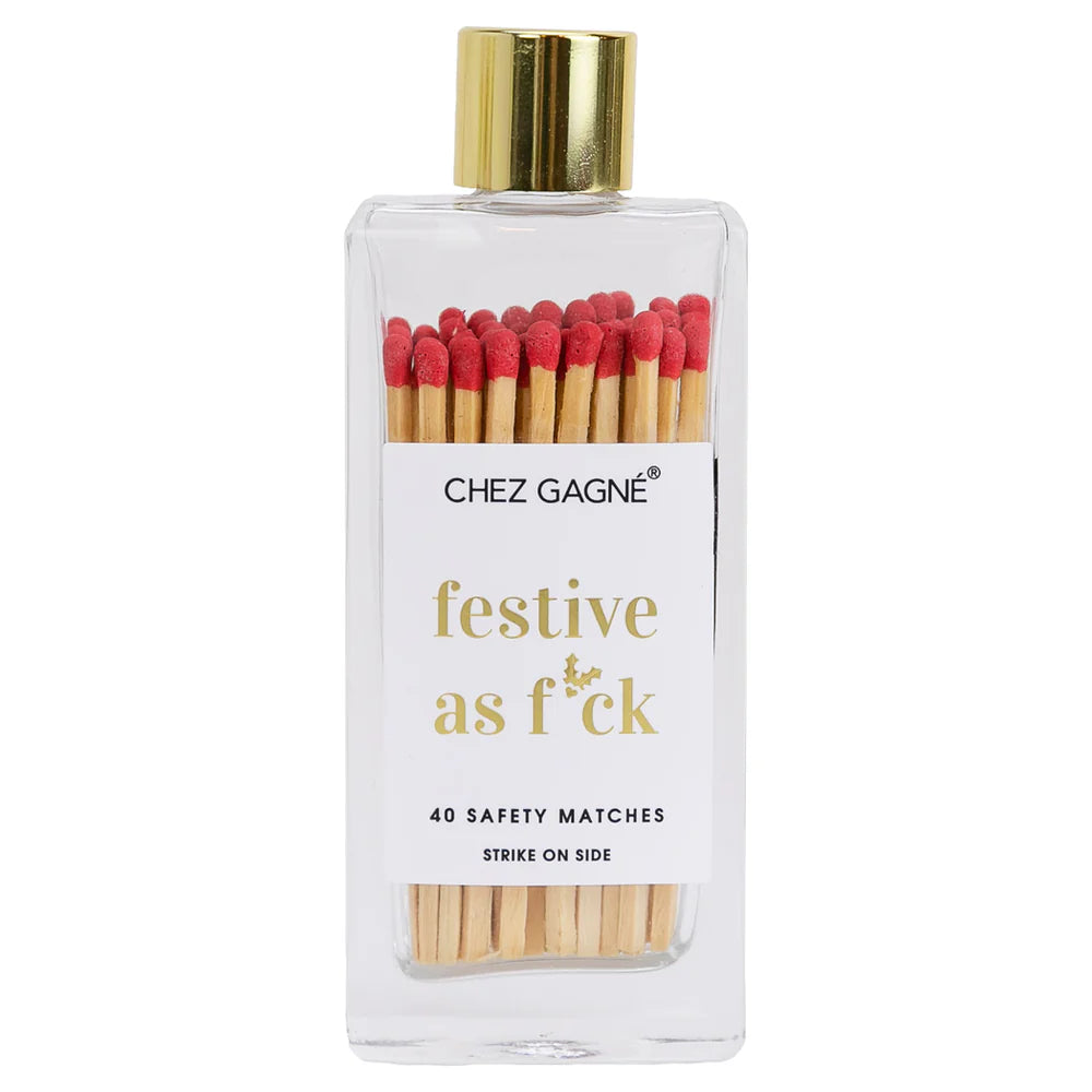 Festive as F*ck - Glass Bottle Safety Matches