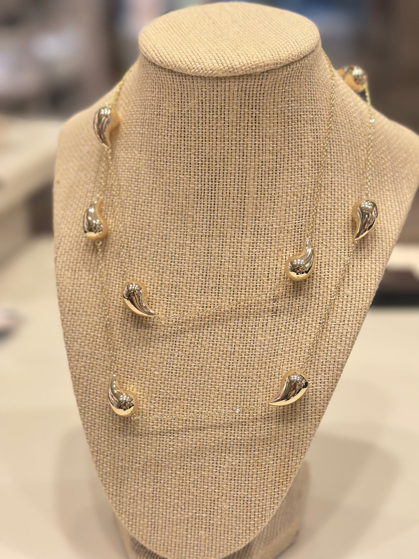 36" Gold Drop Necklace