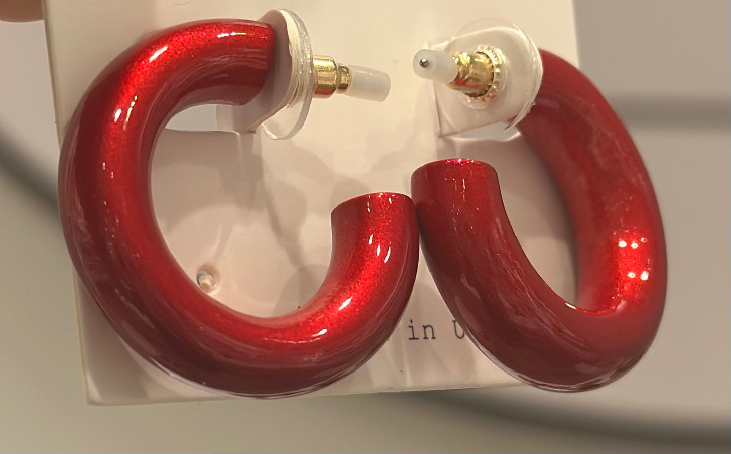 Medium Enamel Huggie Hoops