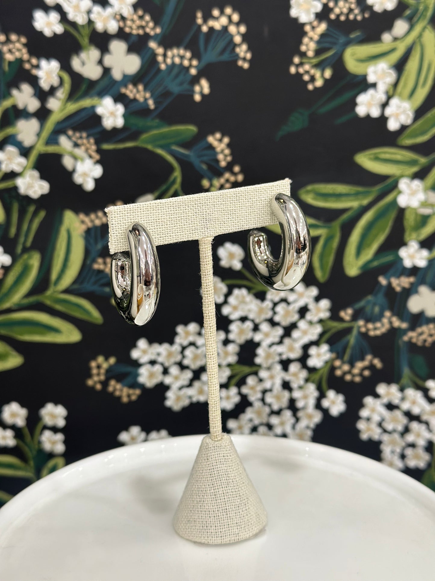 Silver Gold Hoop Earring