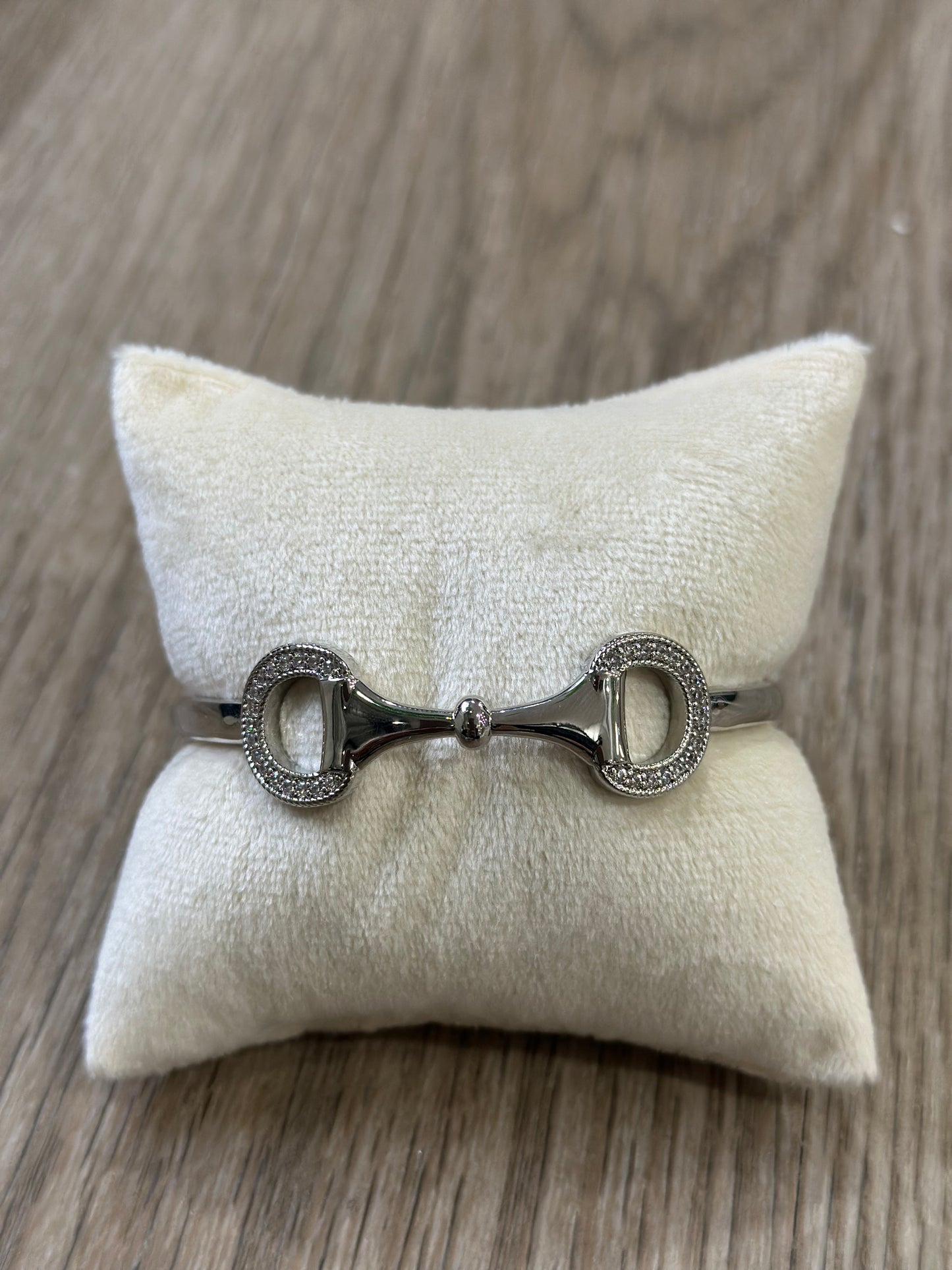 Silver Horse Bit Bangle