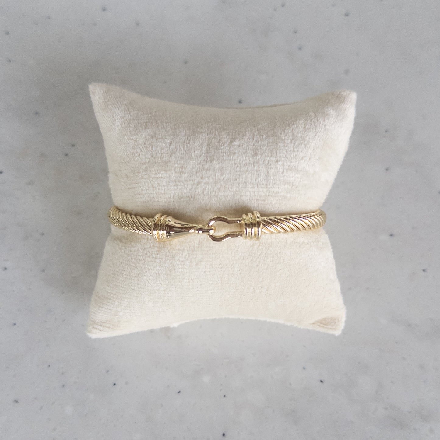 Gold Metal Buckle Bangle Bracelet