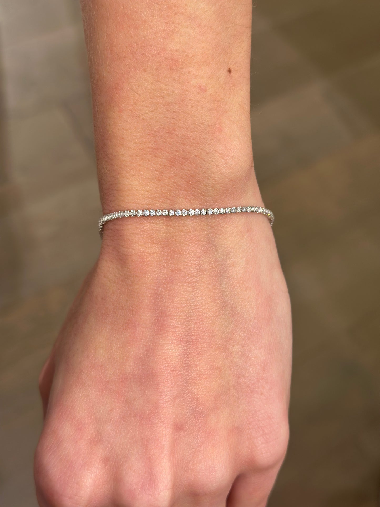 Danity CZ Silver Tennis Bracelet