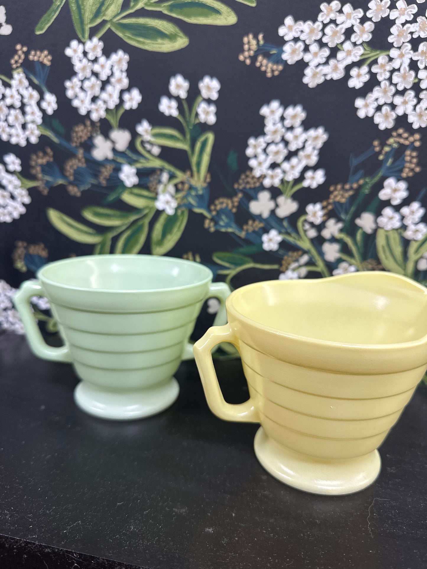 Vintage Hazel Atlas Platonite Creamer + Sugar