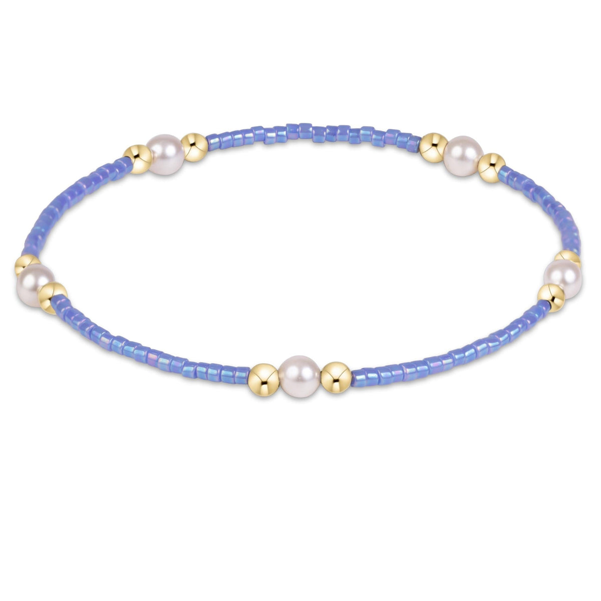 enewton Hope Purpose Pearl Bracelet - Bright Blue shown flat on a plain white background