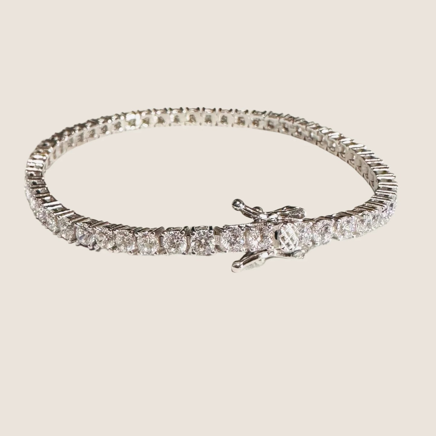 4mm CZ Silver Tennis Bracelet