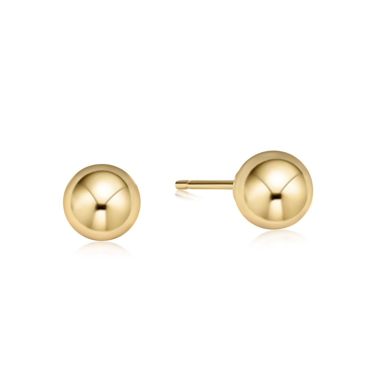 enewton Classic 8mm Ball Stud Earrings in Gold pair shown on white