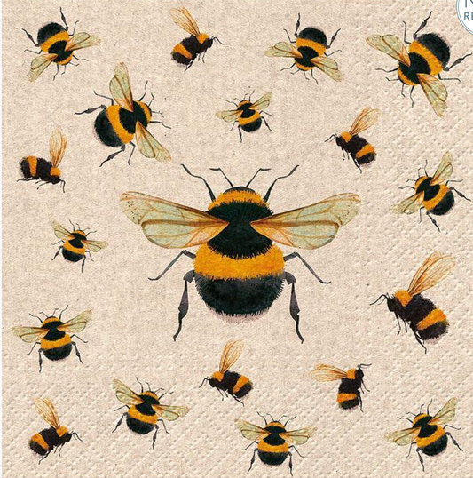 Dancing Bees Napkins, Pack of 20