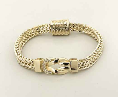 Gold Knot Magnetic Lock Bracelet