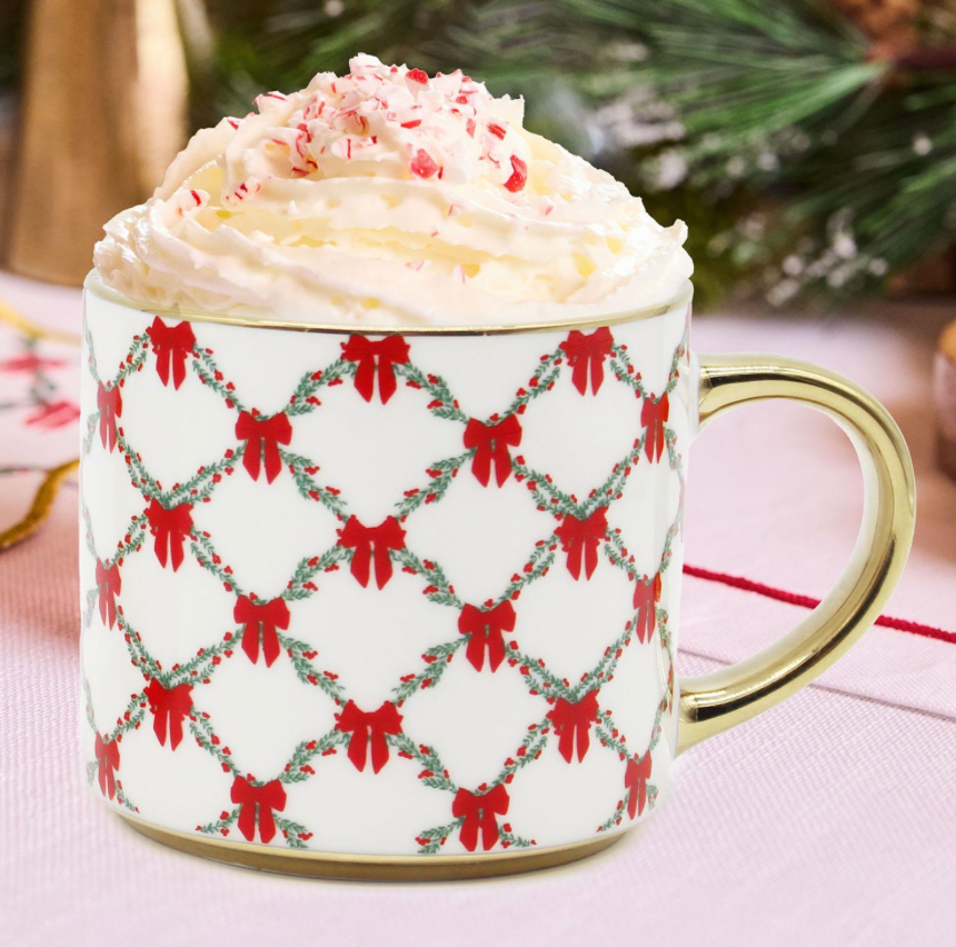 Café Mug Holiday Trellis