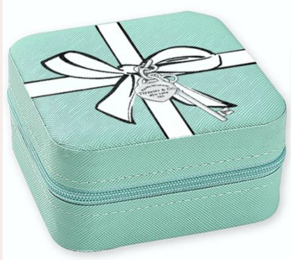 Blue Bow Travel Jewelry Box