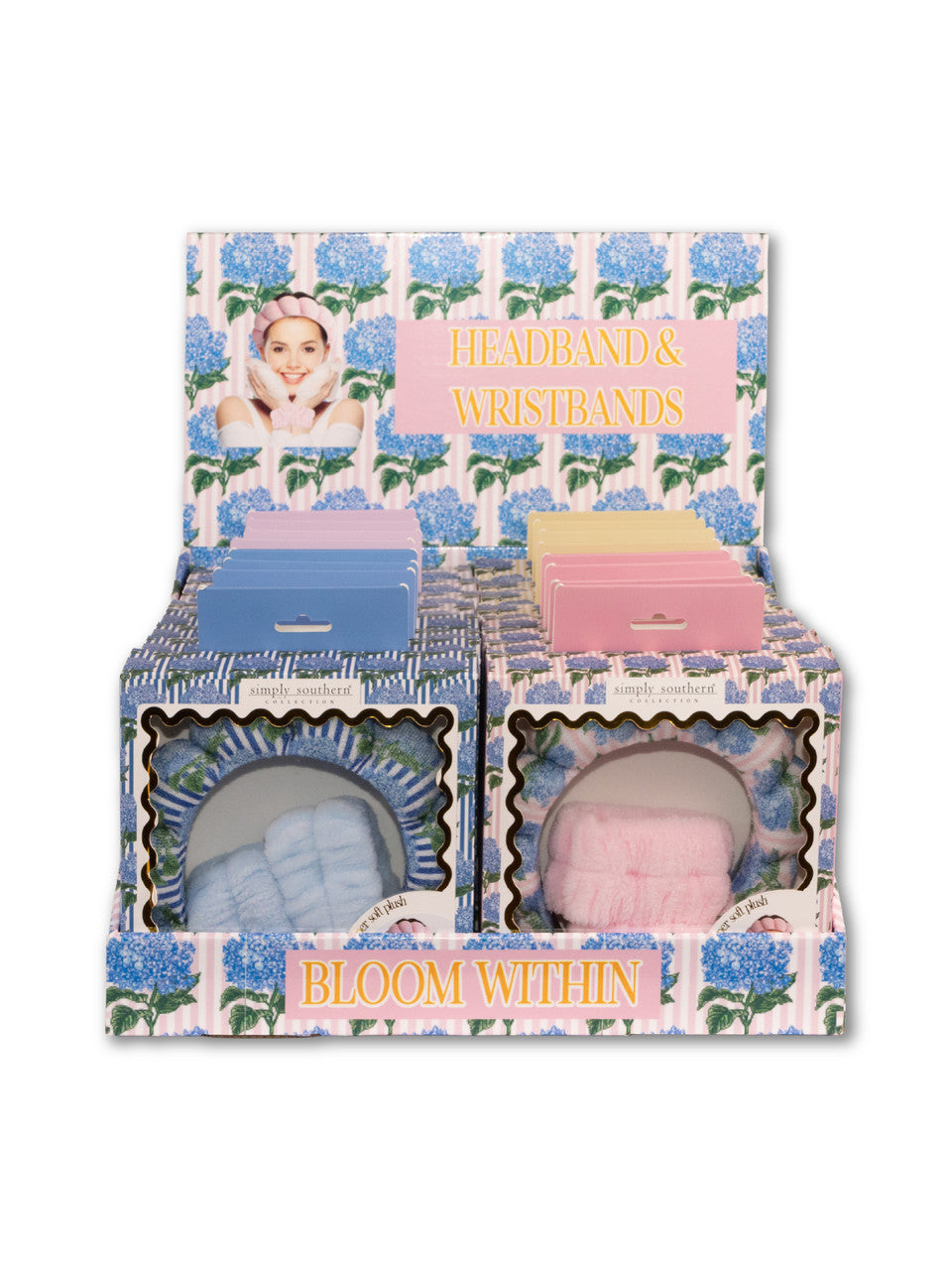 Hydrangea Spa Headband and Wrist Band Set