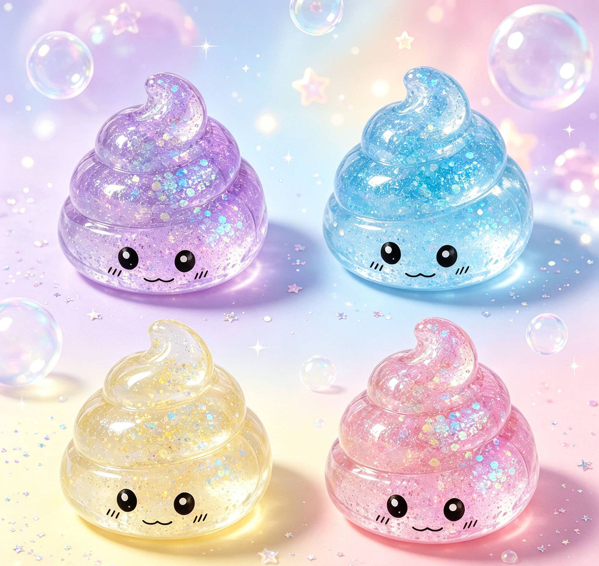Glitter Poo Maltose Squishy Toy