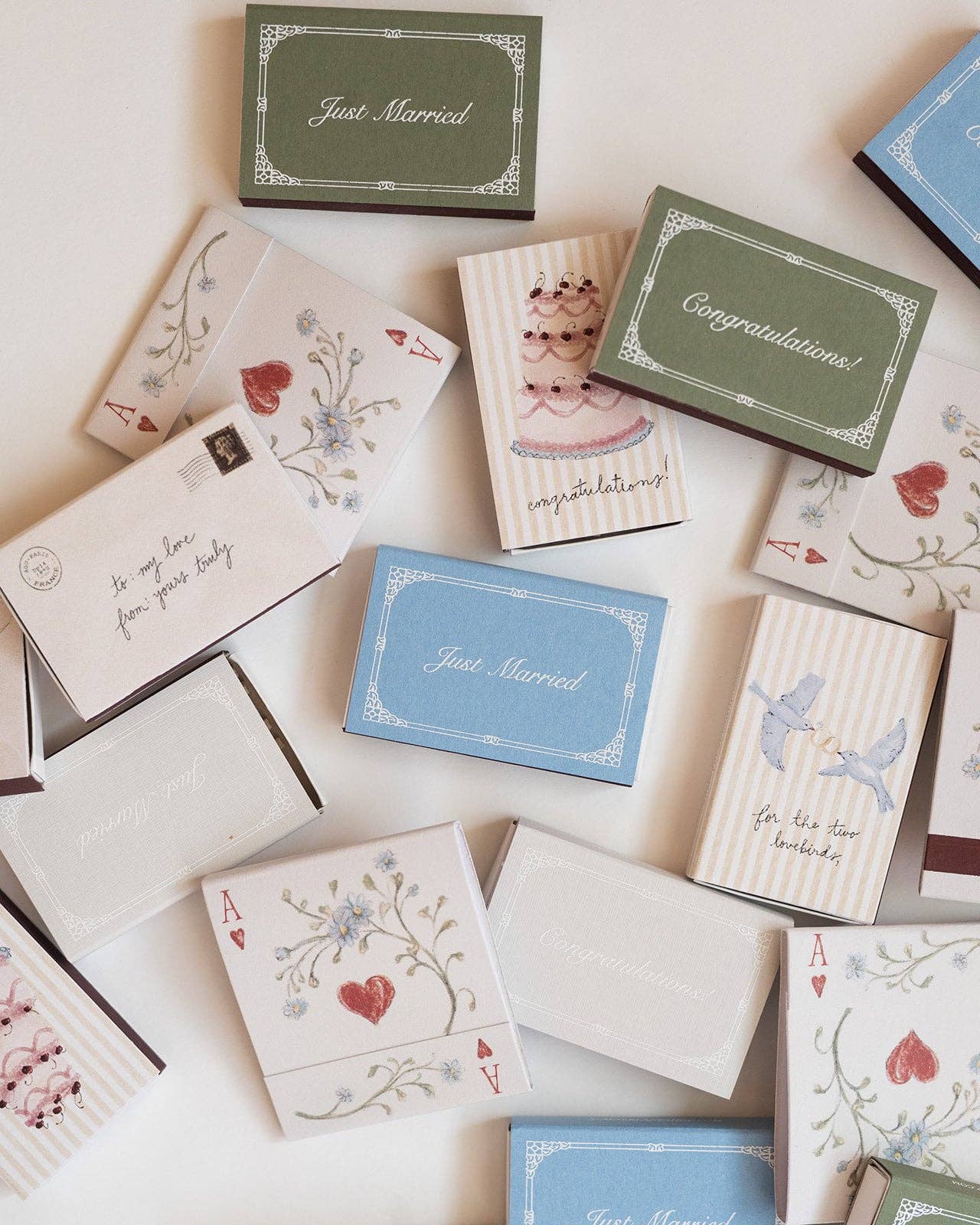 Just Married Matchbox (French Blue)